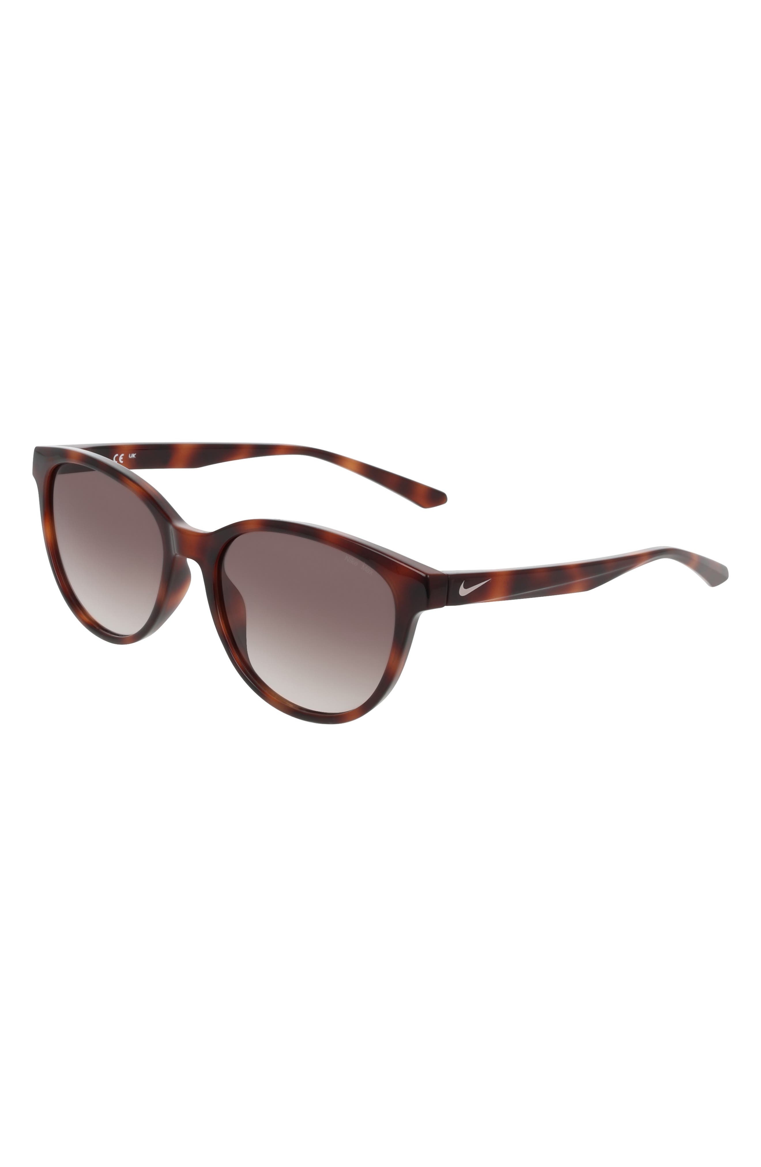 Nike Vital Trend 55mm Gradient Round Sunglasses in Tortoise /Brown Gradient at Nordstrom - 2