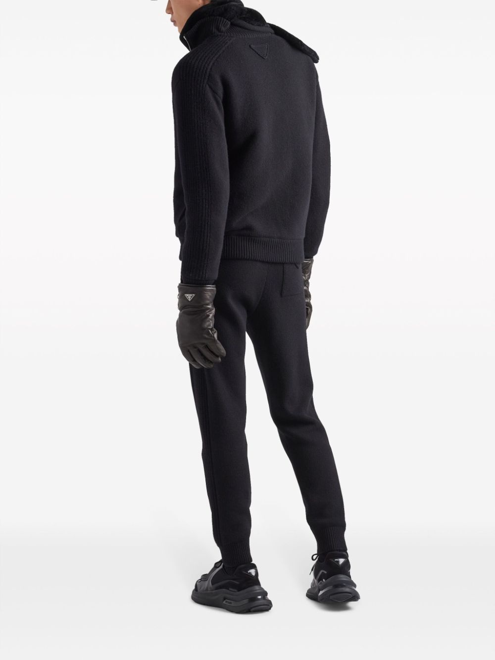 fine-knit cashmere track pants - 3