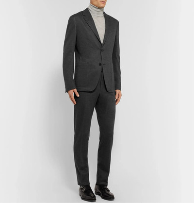 Ermenegildo Zegna Grey Slim-Fit Brushed Cashmere and Cotton-Blend Suit outlook