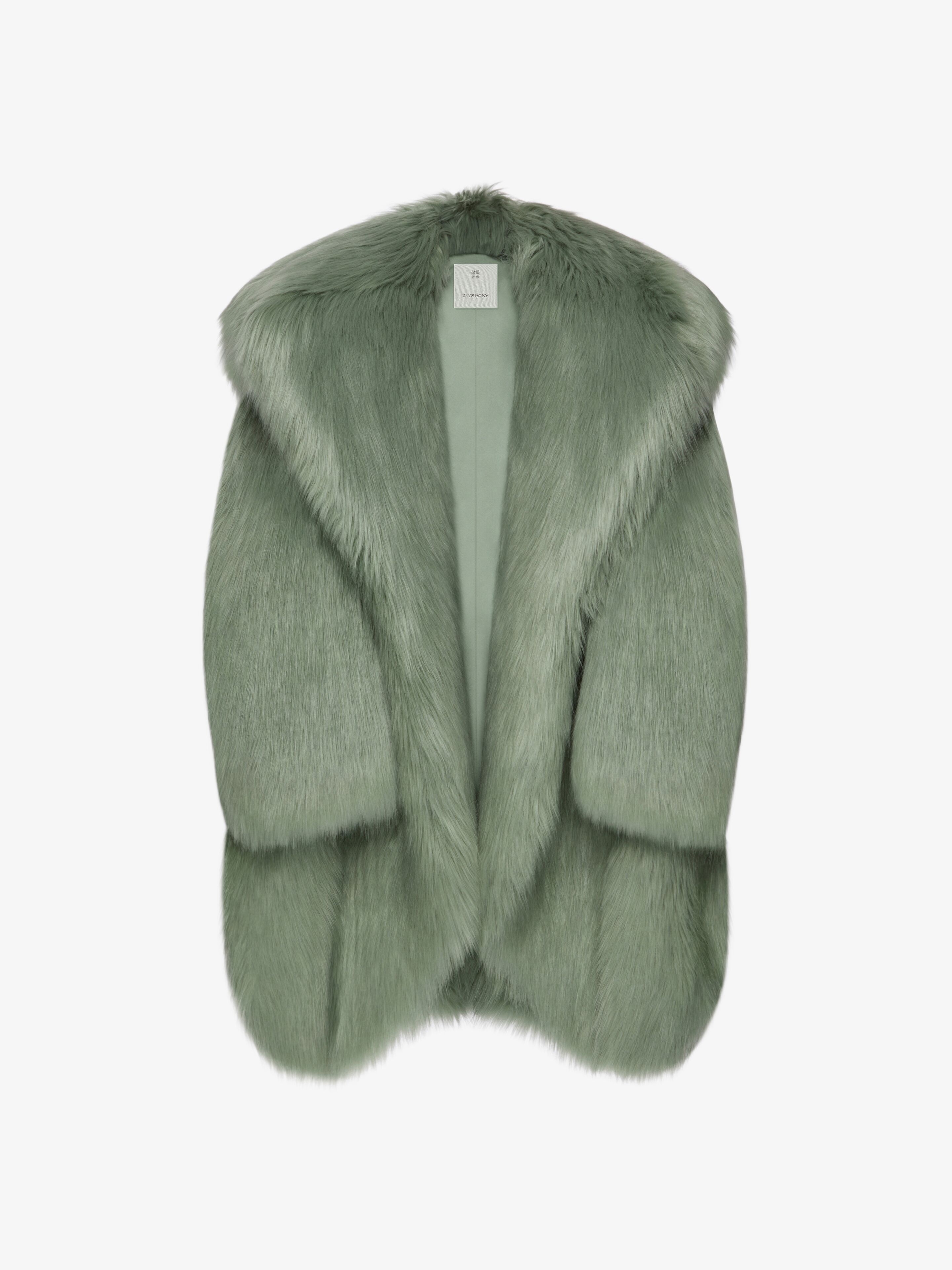 OVERSIZED COAT IN FAUX FUR - 1