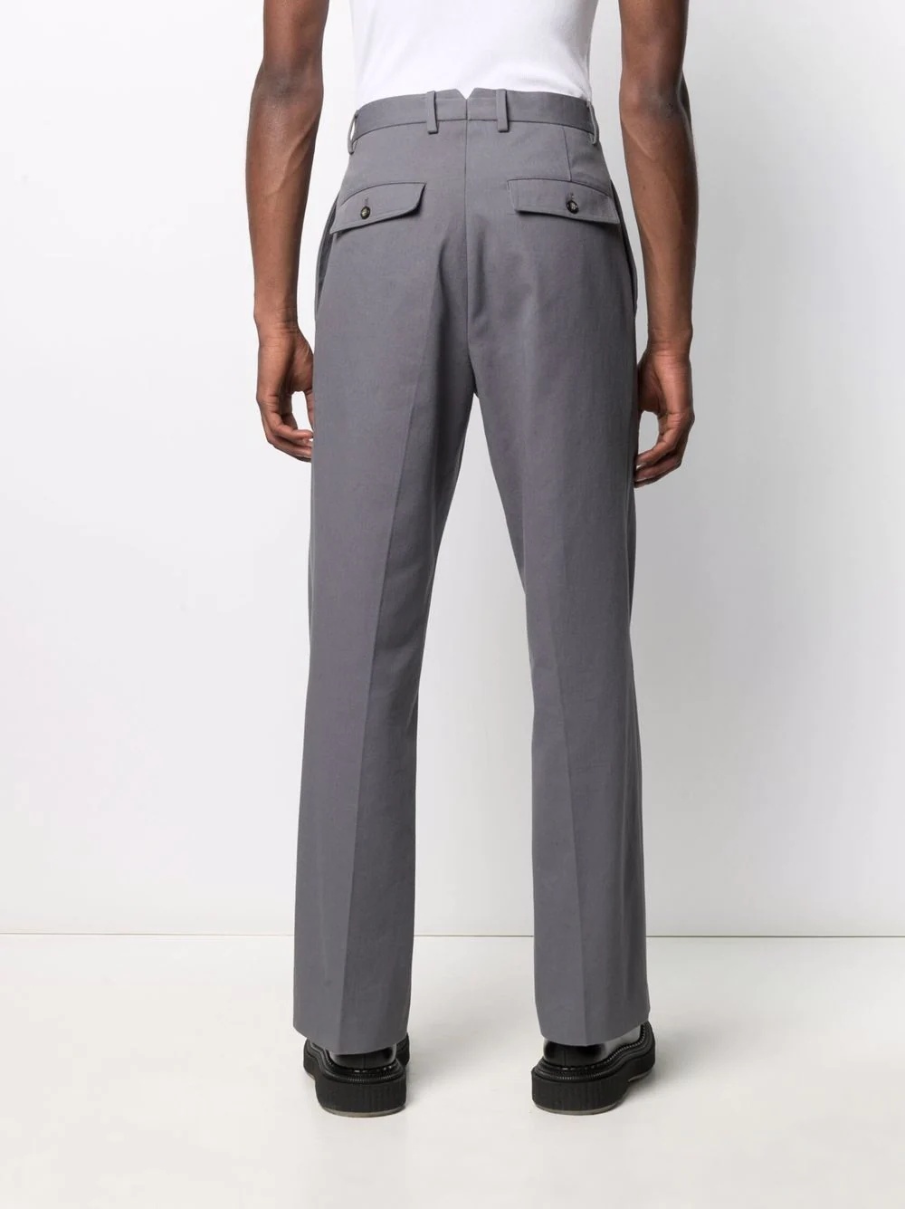 high-waisted straight leg trousers - 4