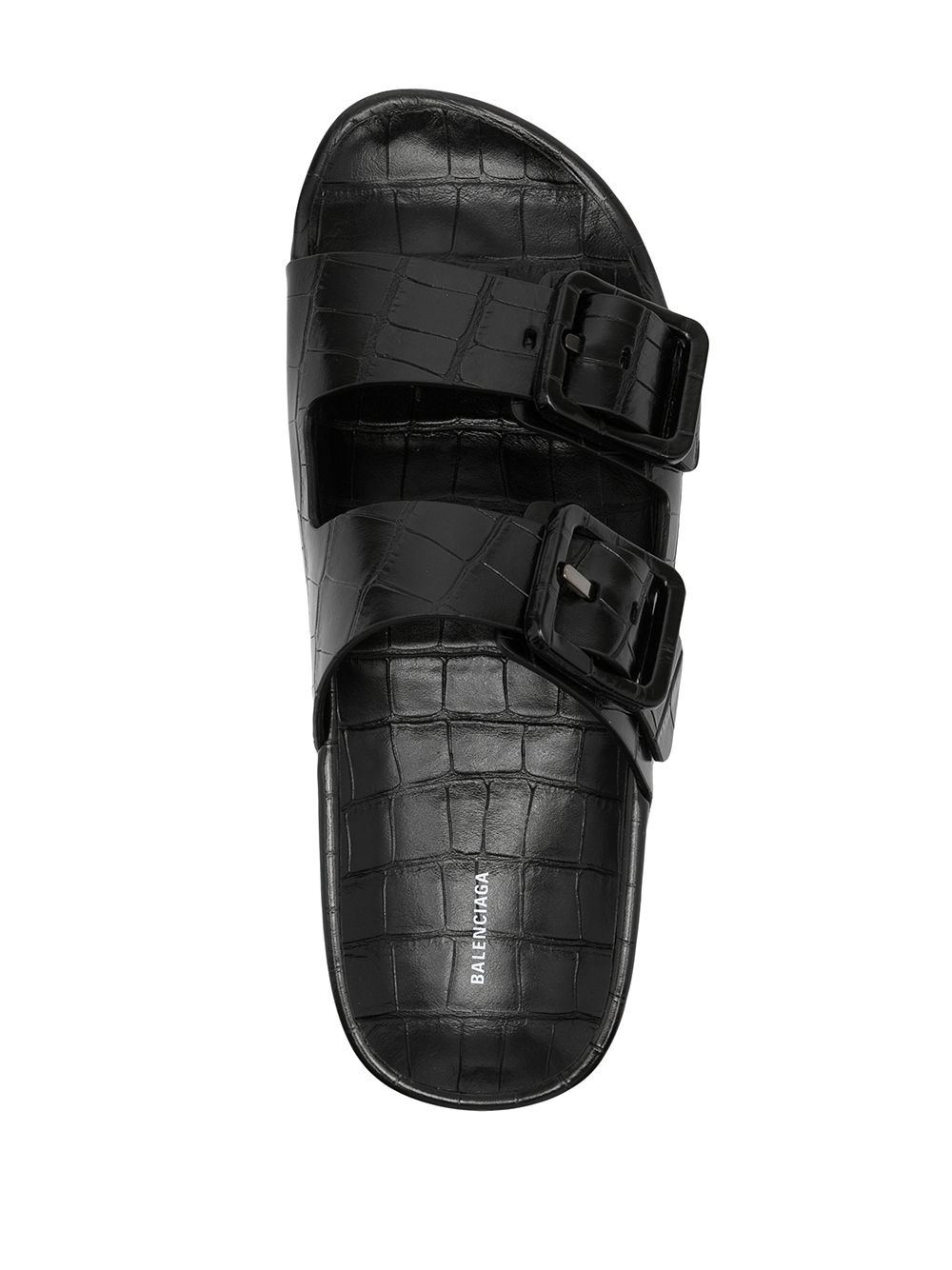 Mallorca crocodile-effect sandals - 4