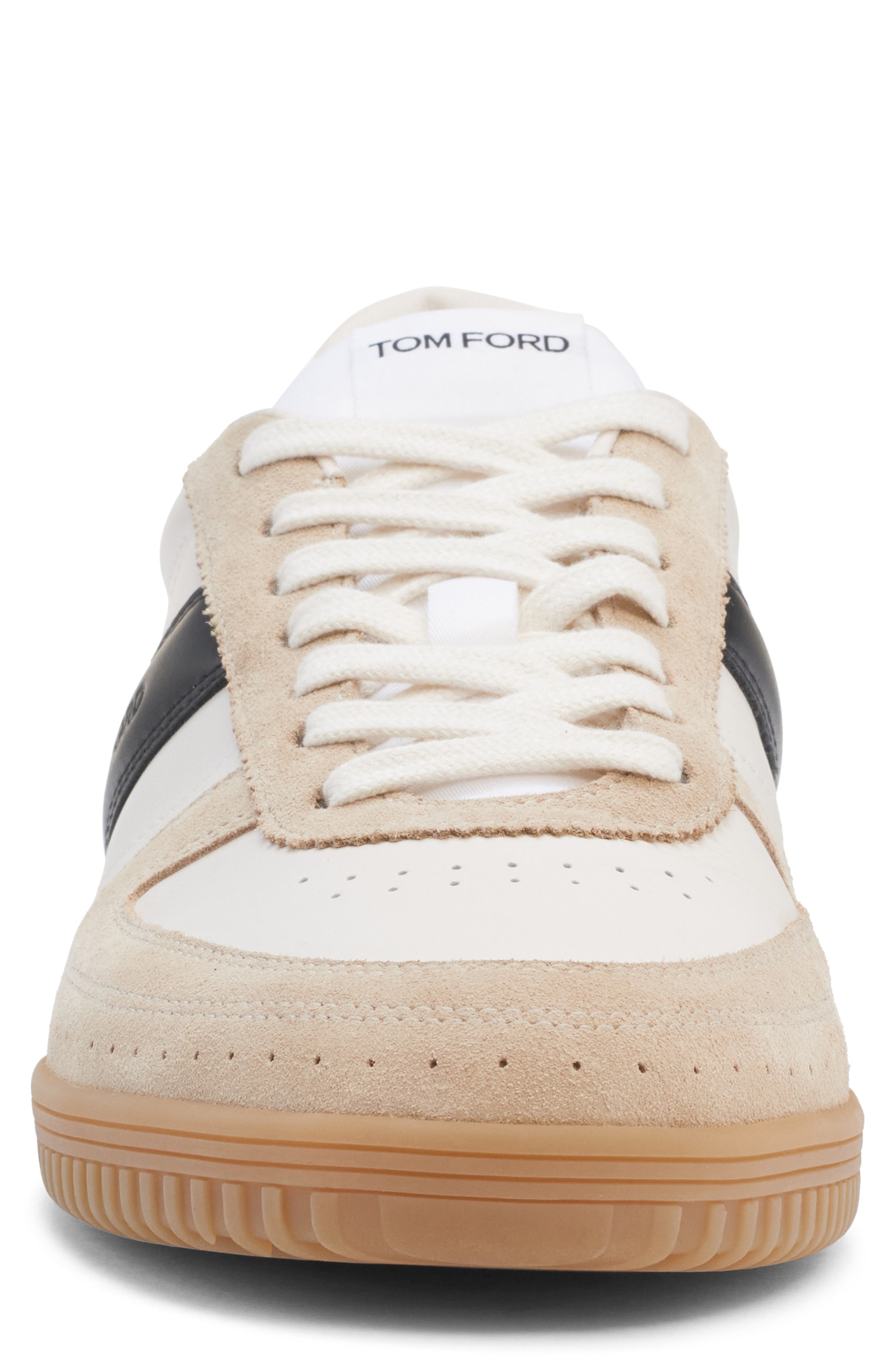 TOM FORD Terence Leather & Suede Sneaker in Dune/Black Amber at Nordstrom - 4