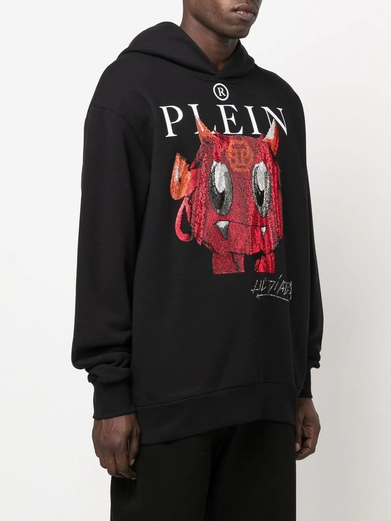 Monsters print logo hoodie 3