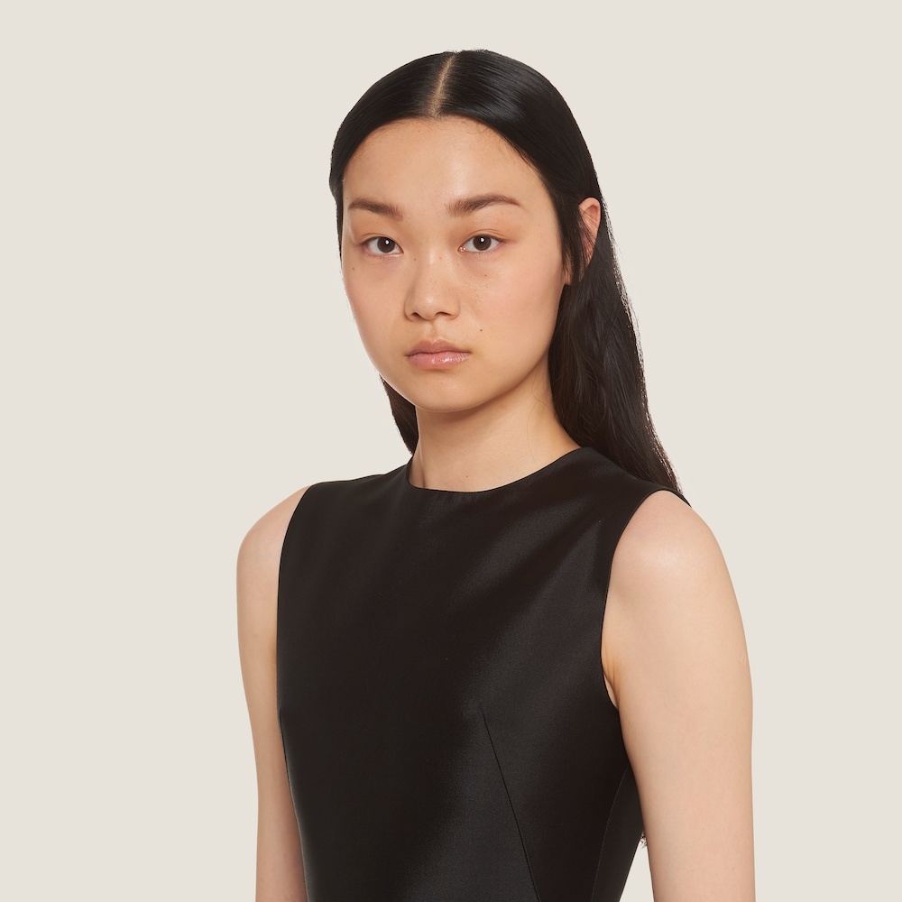 Embroidered silk and wool mini-dress - 3