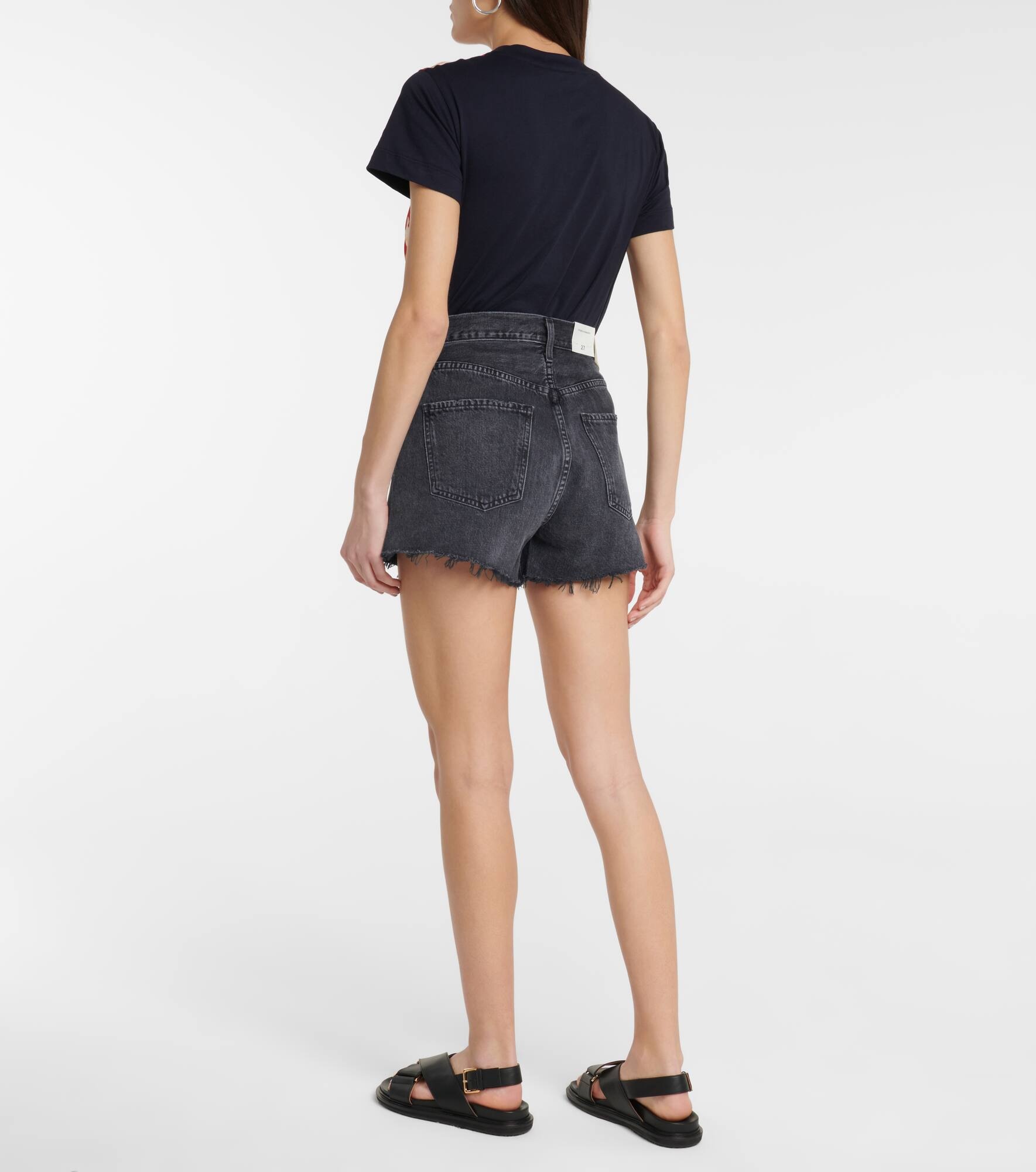 Marlow high-rise denim shorts - 3