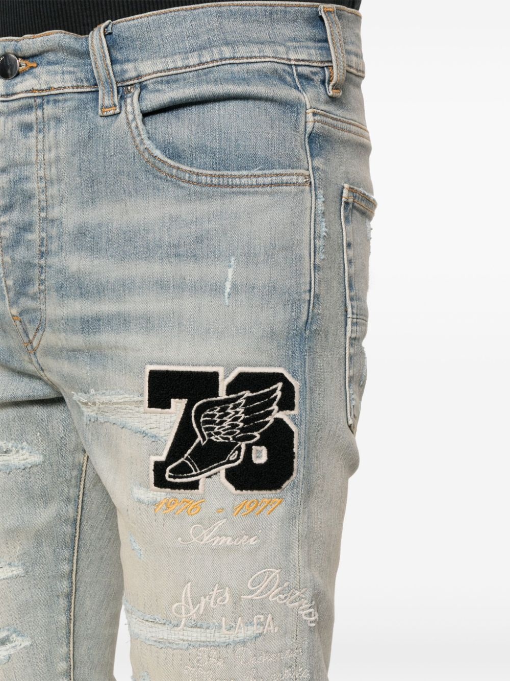 logo-appliquÃ© skinny jeans - 5
