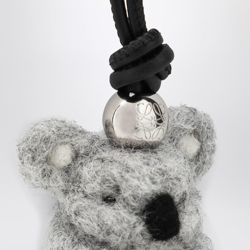 Loewe Koala Pendant In Felt And Leather Women - 2