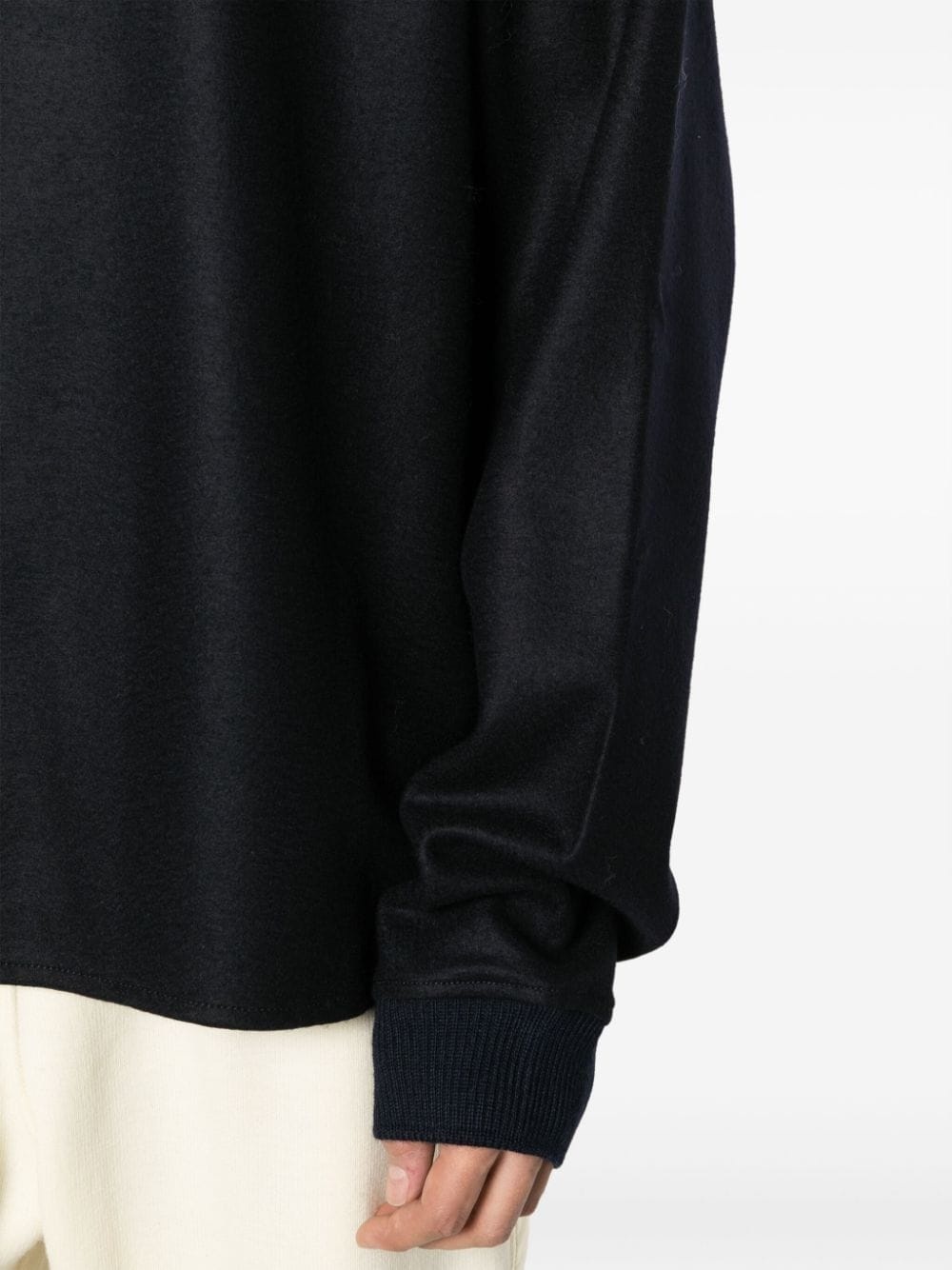 crew-neck felted-wool jumper - 5