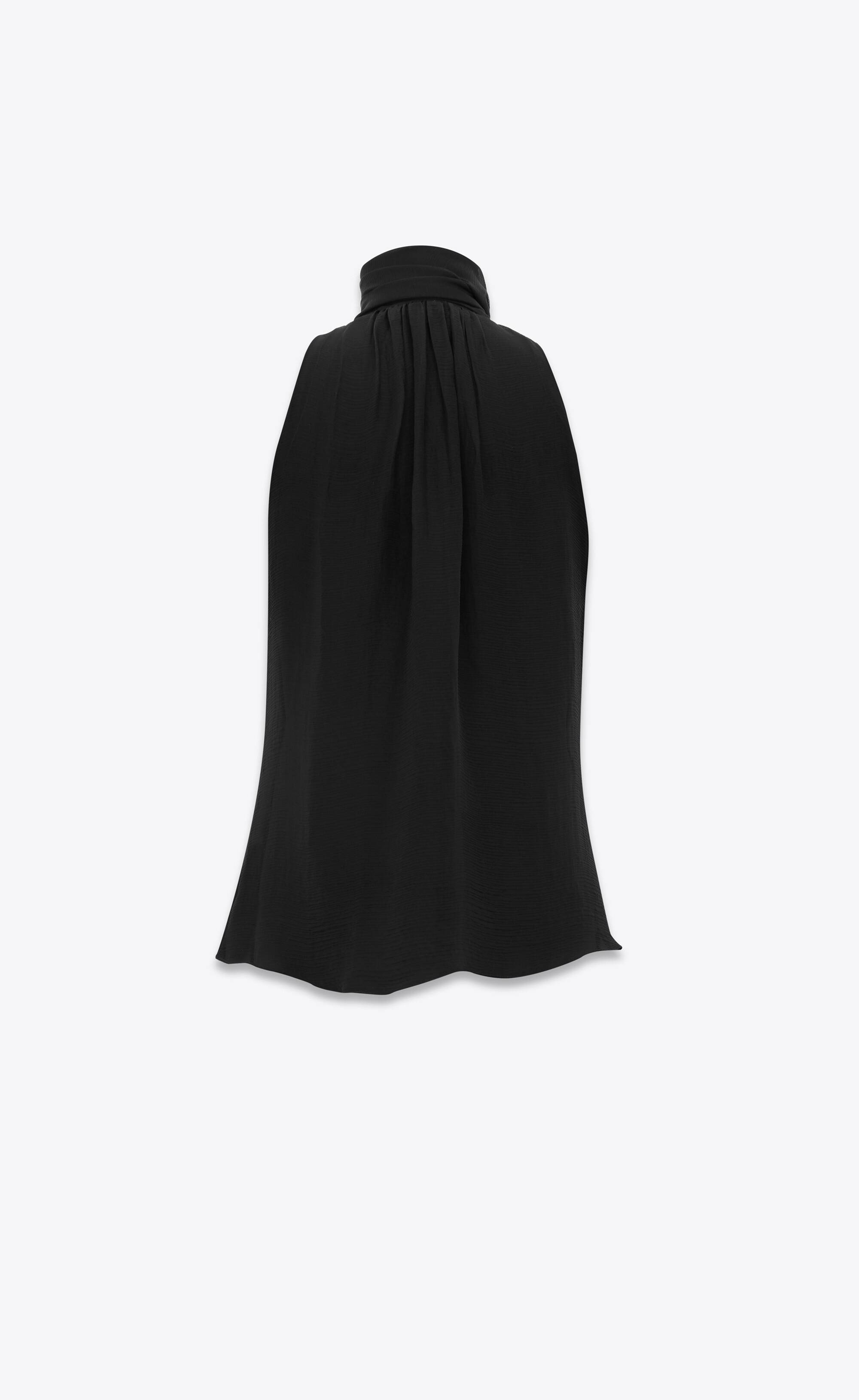 lavallière-neck top in silk muslin - 6