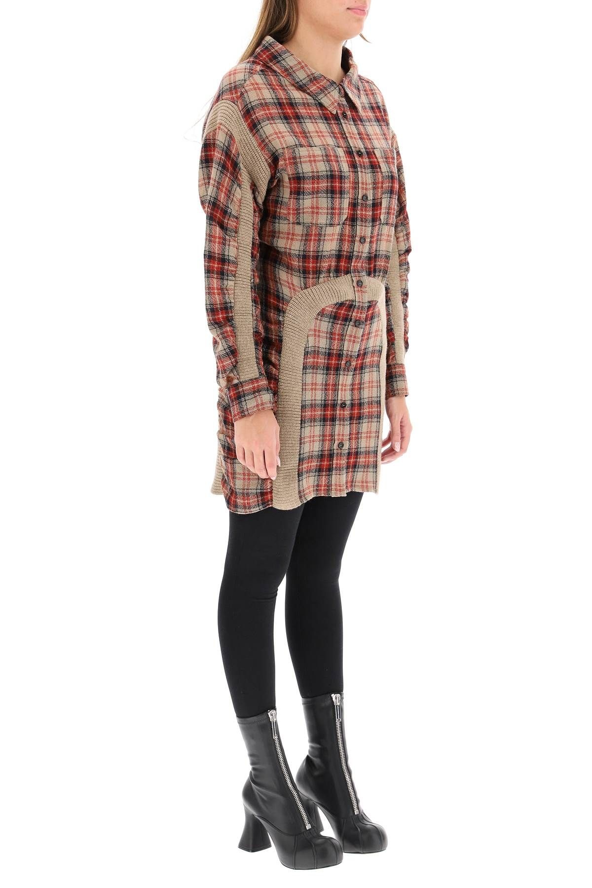 WREN MINI DRESS IN TARTAN WOOL - 3