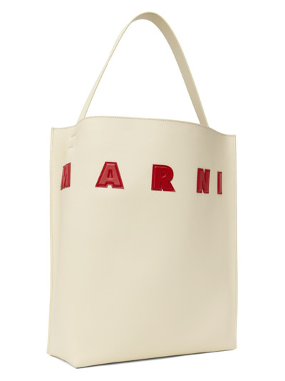 Marni Off-White Leather Museo Patches Tote outlook