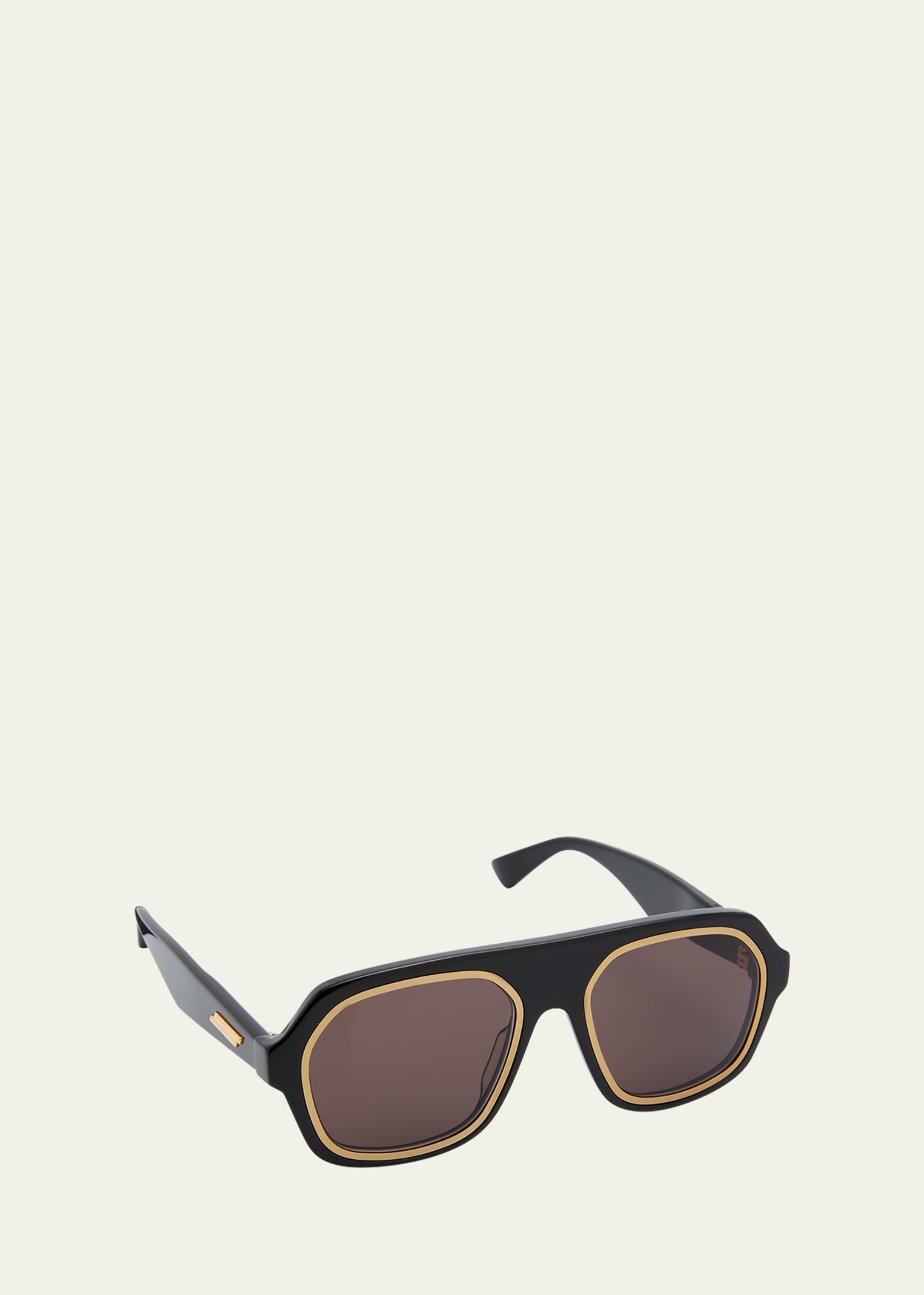 Two-Tone Acetate Aviator Sunglasses - 3