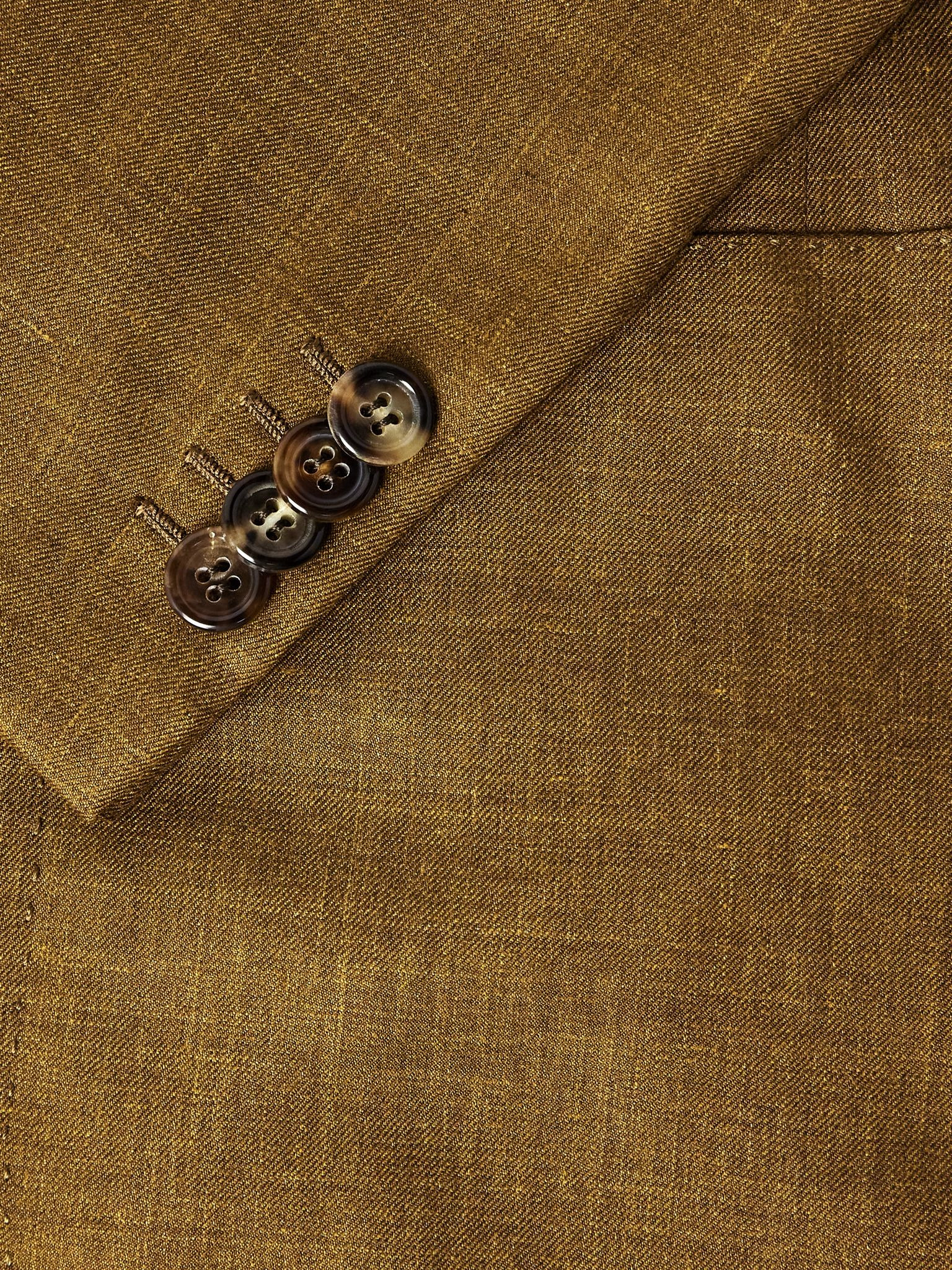 Amalfi Slim-Fit Double-Breasted Silk, Cashmere and Linen-Blend Blazer Brown - 4