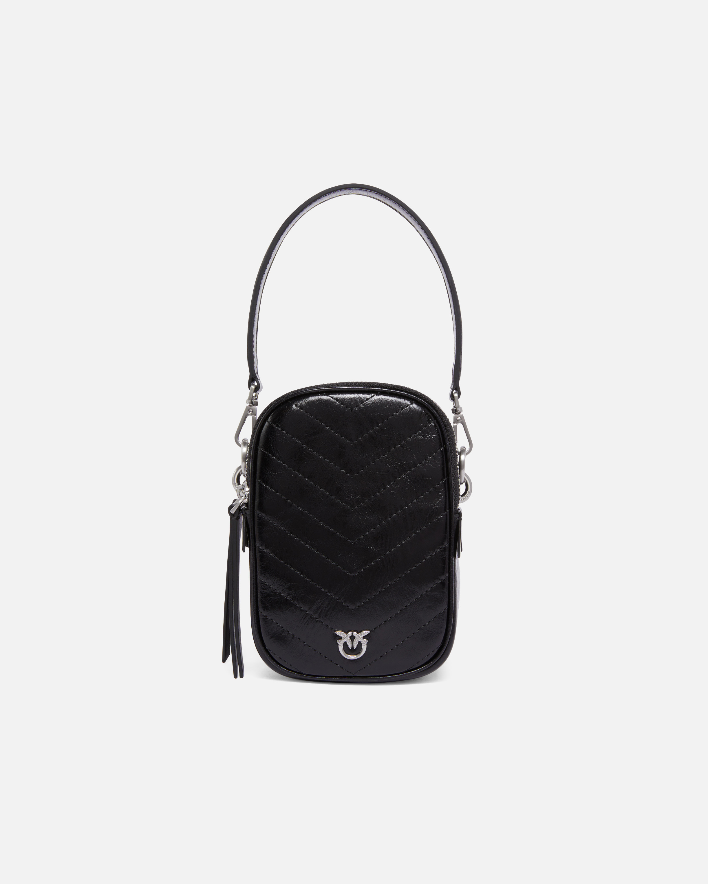 SMALL CHEVRON LEATHER HANDBAG - 1