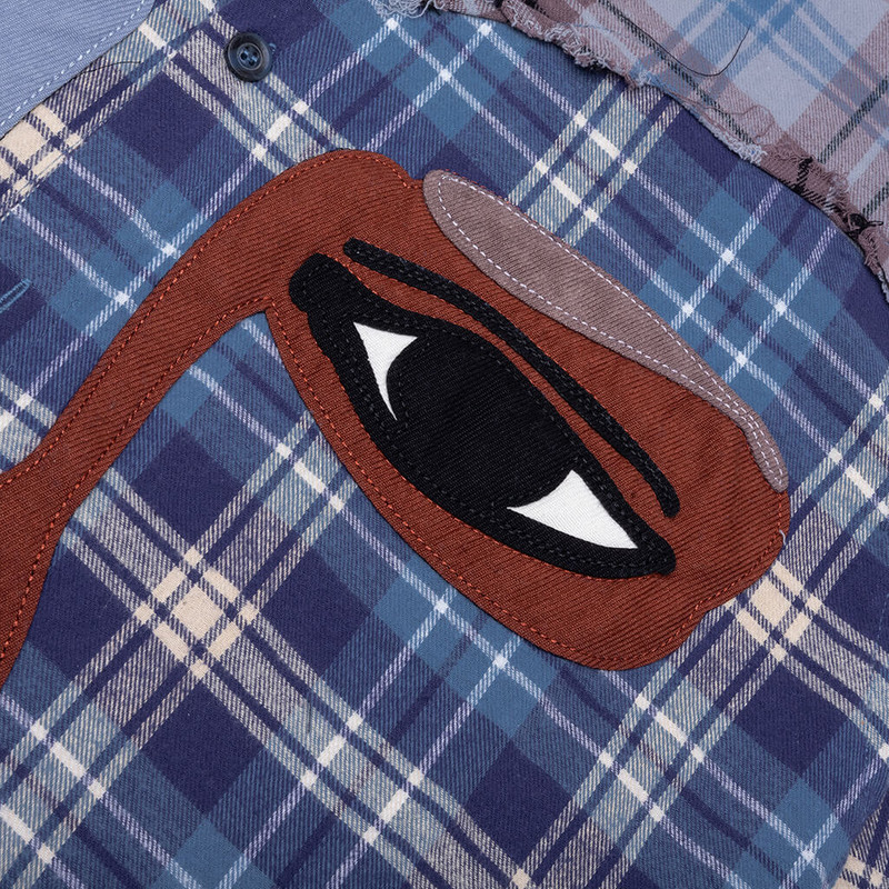 FACE PATCHWORK FLANNEL - BLUE MULTI 3