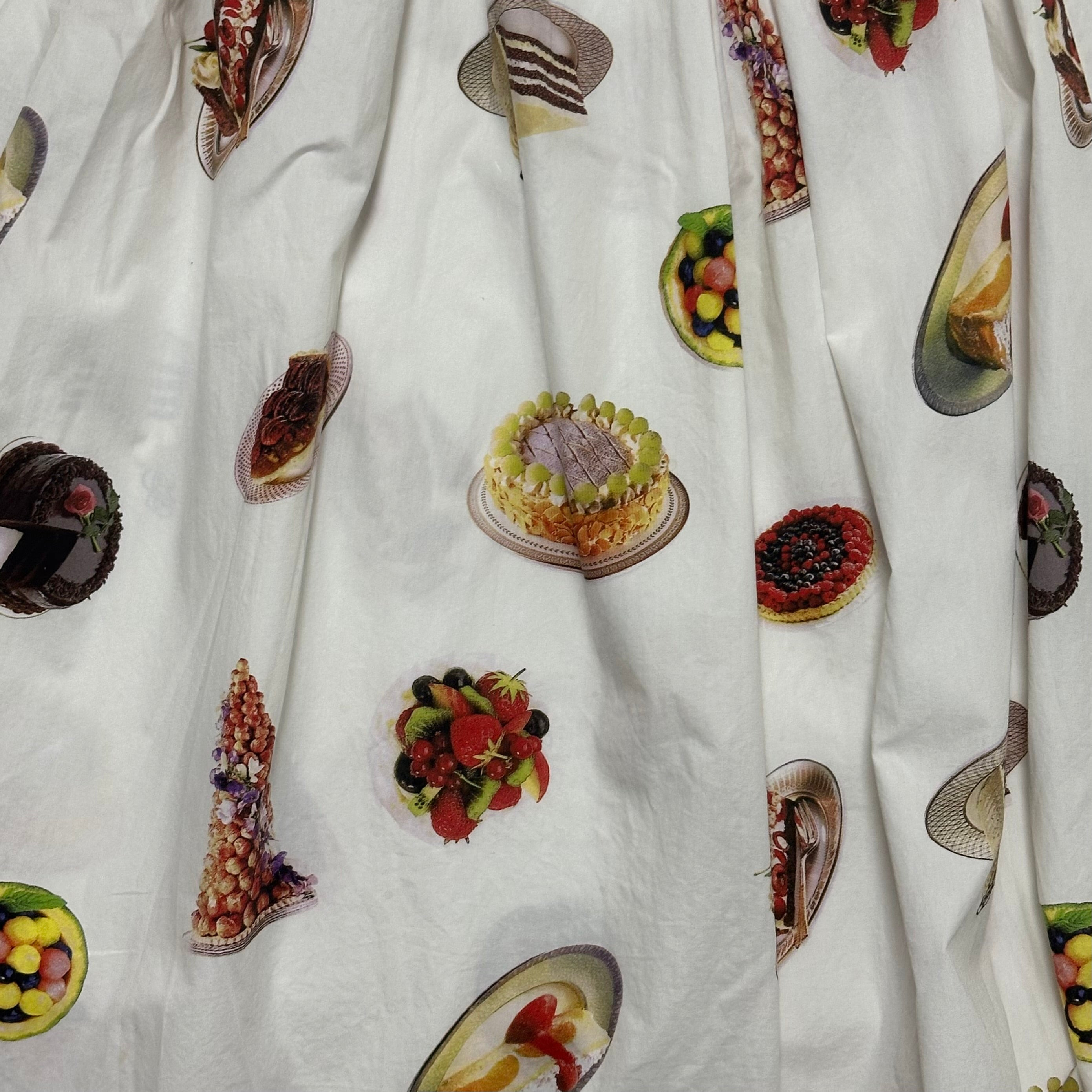 JUNYA WATANABE Spring Summer 2001 Sweet Cake Dessert Print Midi Skirt - 5