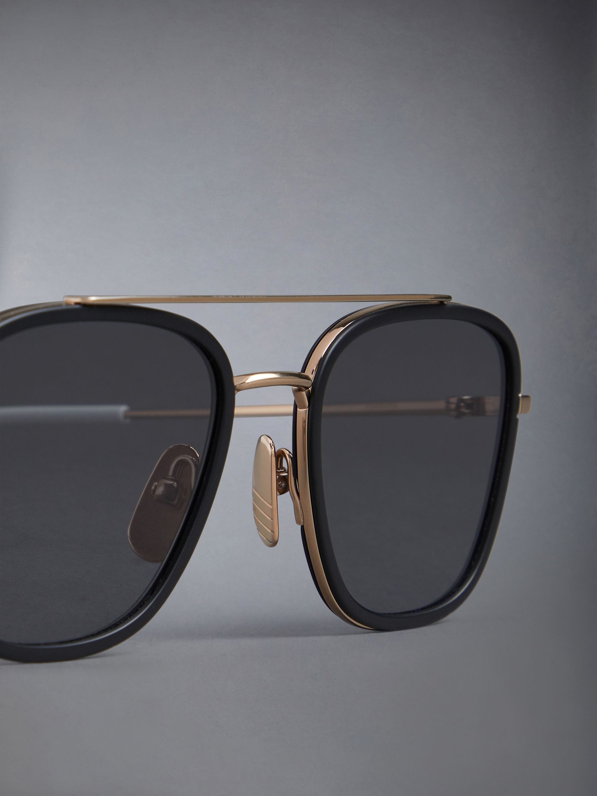 RECTANGULAR AVIATOR SUNGLASSES IN ACETATE AND TITANIUM - 5