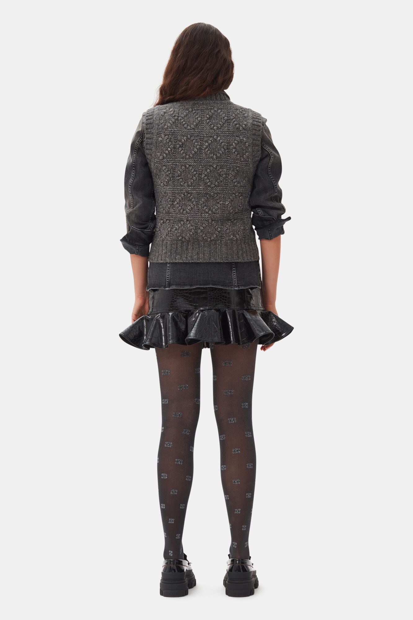 GREY KNIT VEST - 5