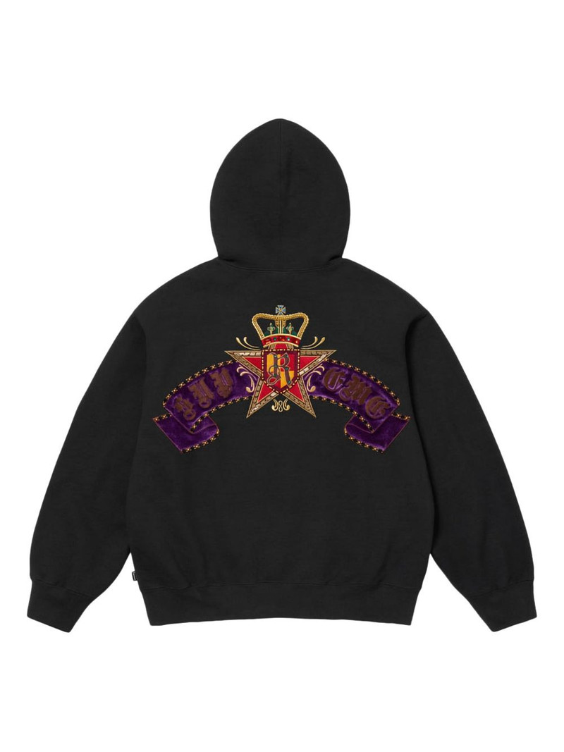 Supreme crest zip-up "SS 25 - Black" hoodie outlook