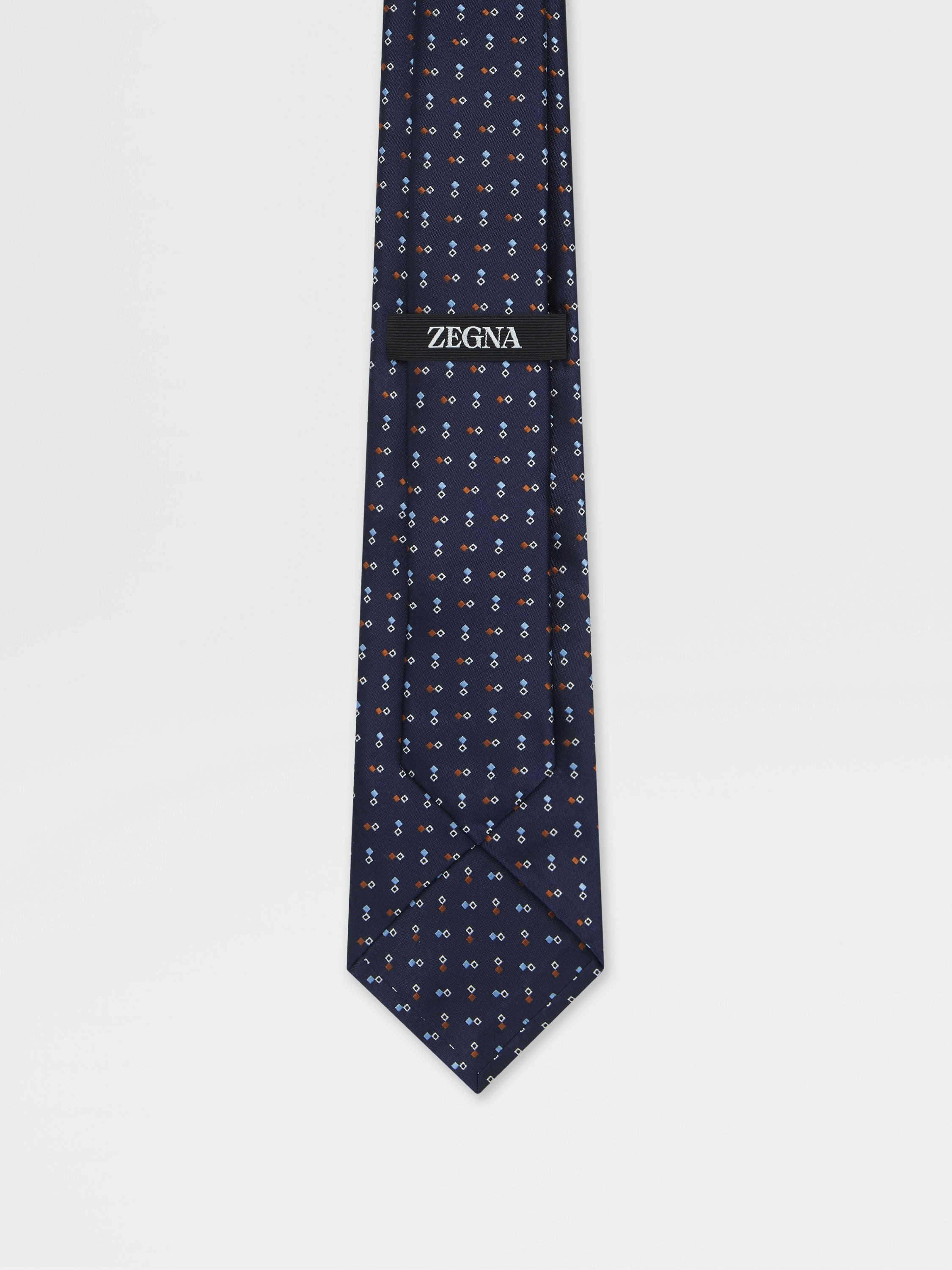 DARK BLUE SILK TIE - 3