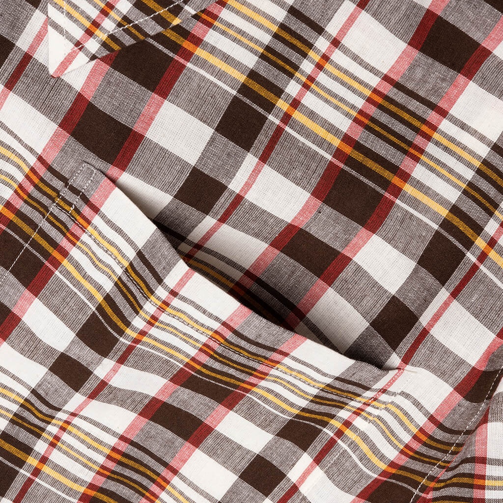 HACIENDA S/S SHIRT - BROWN CHECK - 4