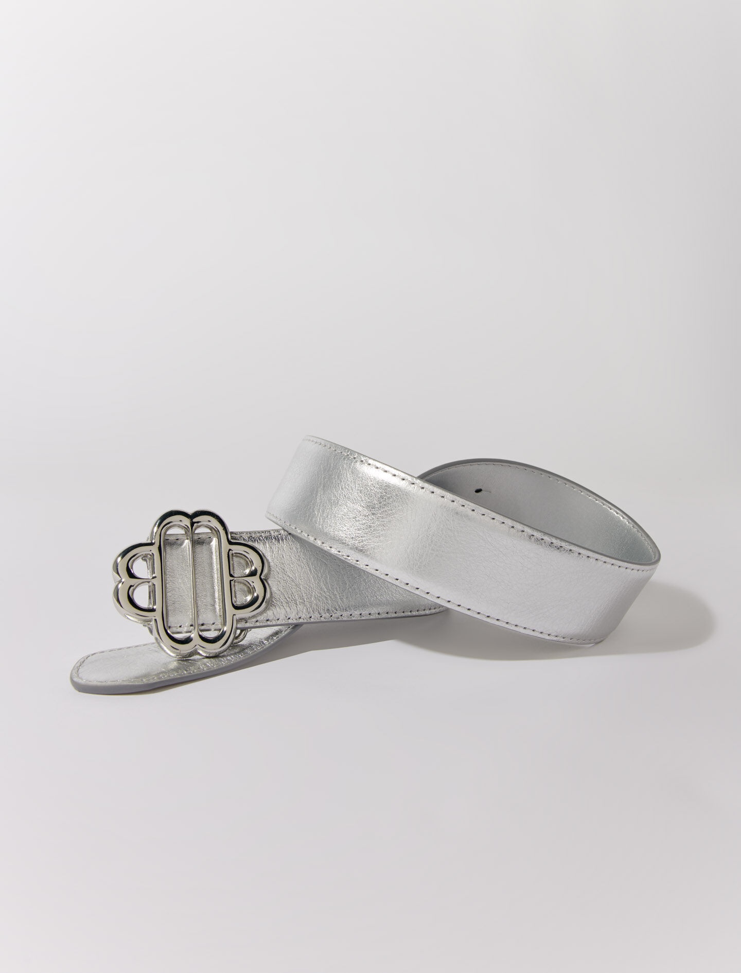 Clover belt in metallic leather - 2