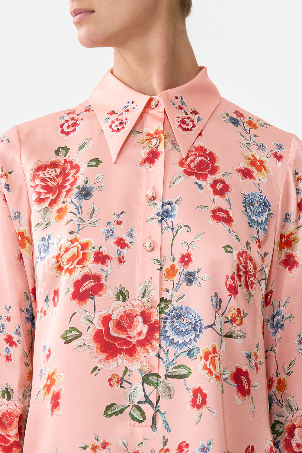 MINI SHIRT DRESS WITH FEATHERS - 7