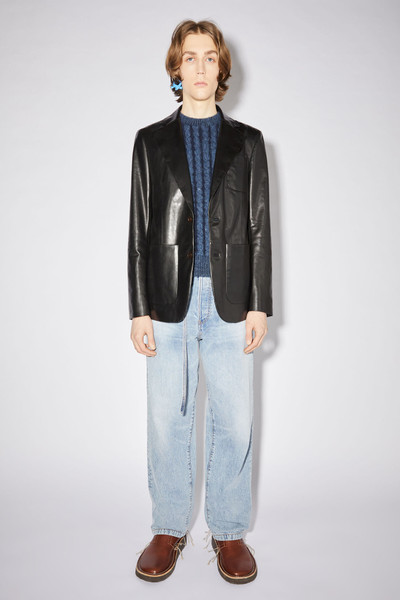 Acne Studios Leather suit jacket - Black outlook