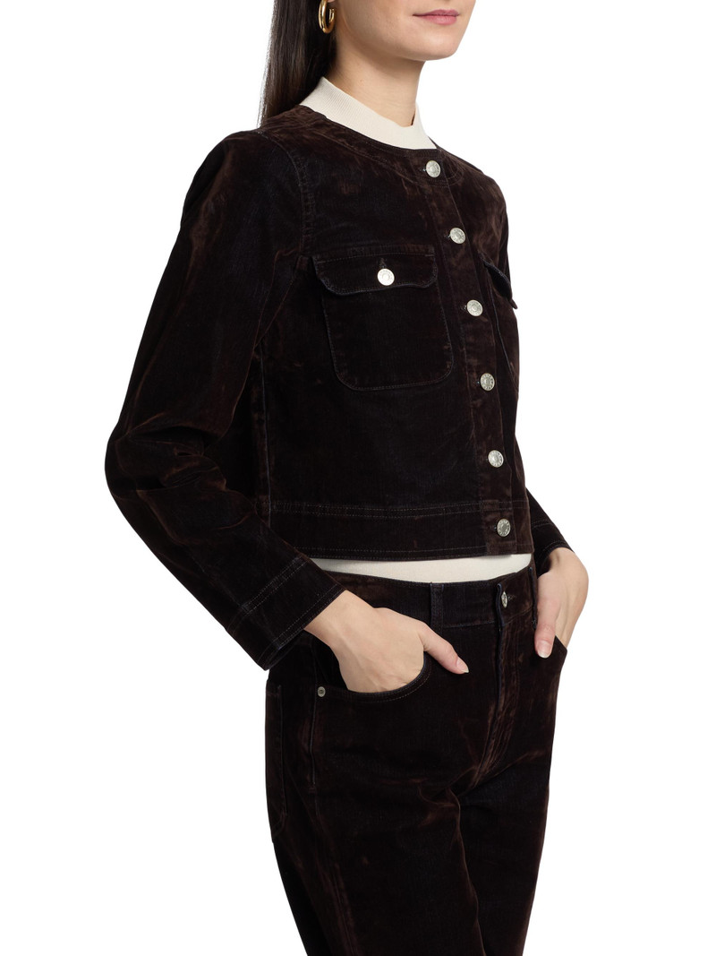 Women's Capistrano Denim Jacket - Chocolate Flocking 4