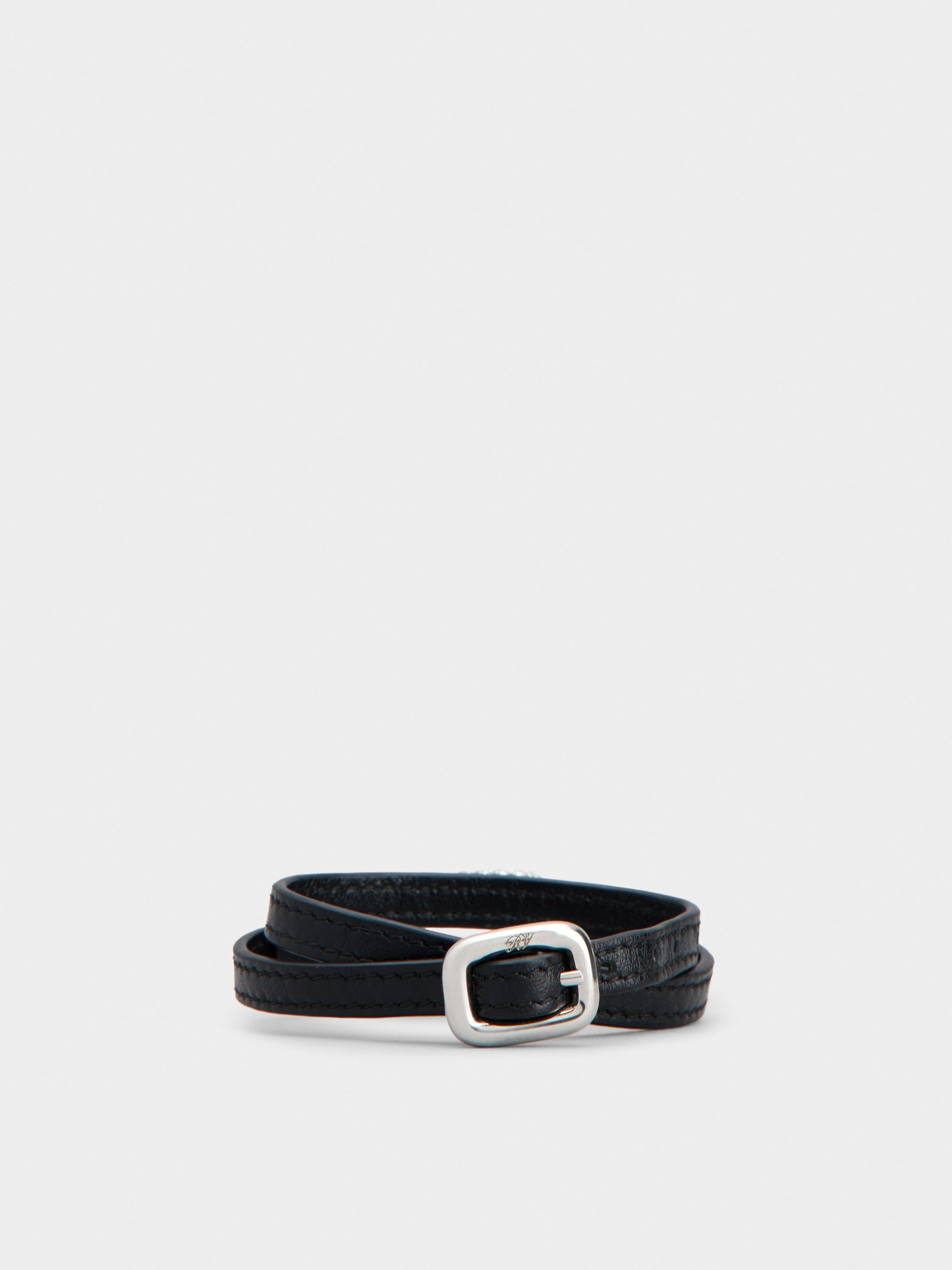 Viv' Choc Strass Bracelet in Leather - 2
