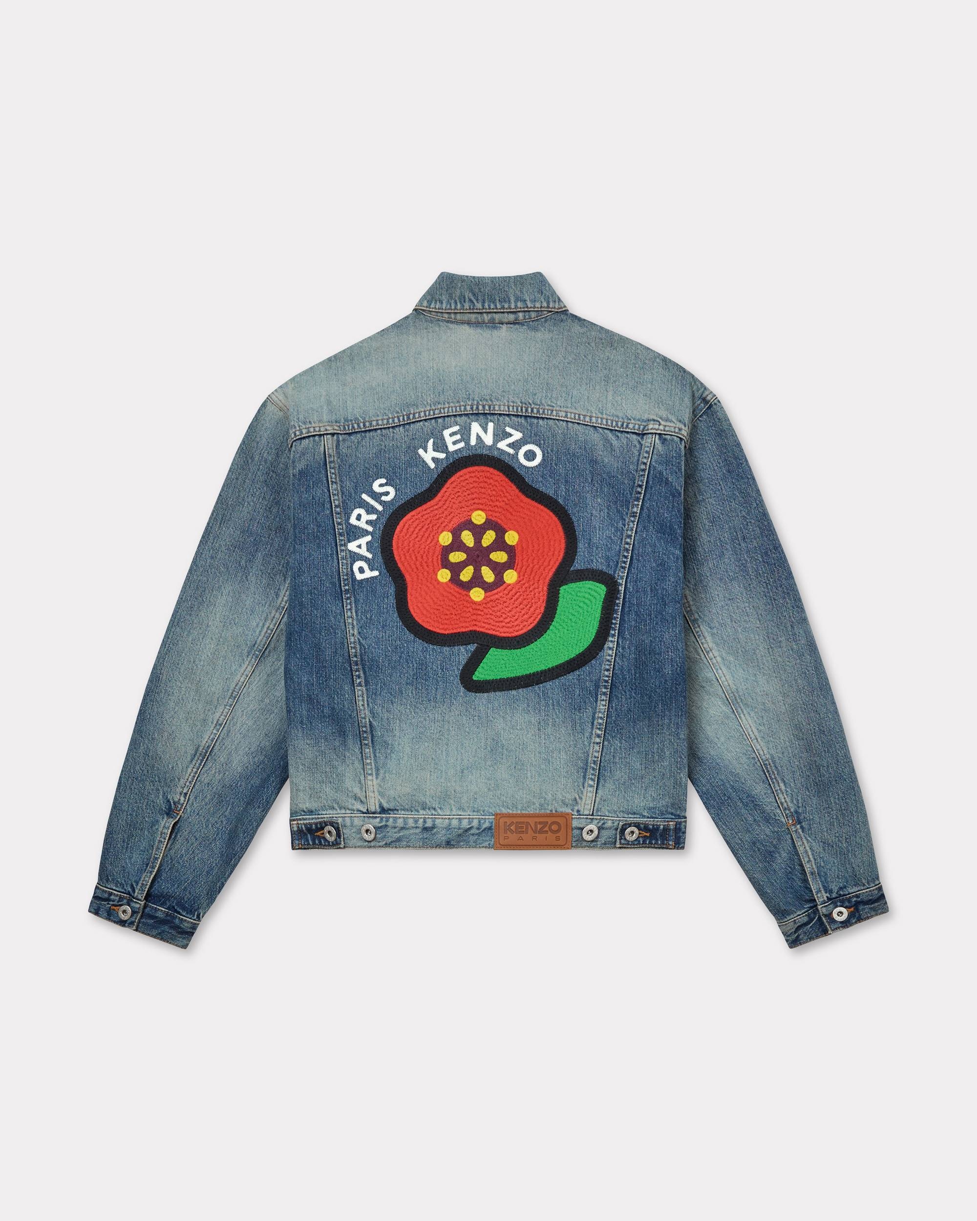 'KENZO Pop' embroidered trucker jacket in japanese denim - 2
