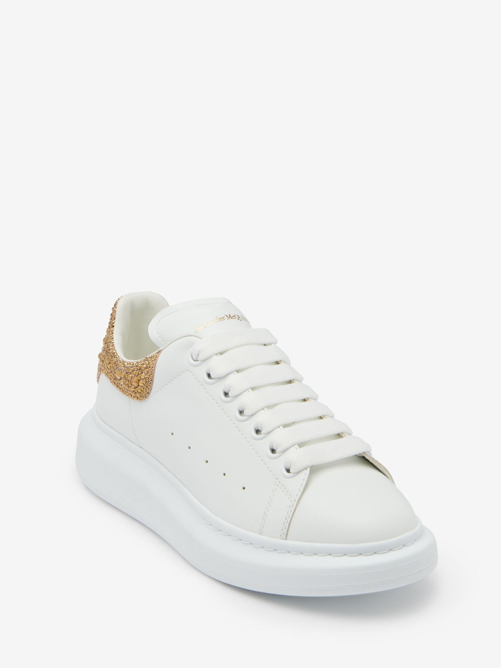 Women's Oversized Sneaker in White/camel - 5