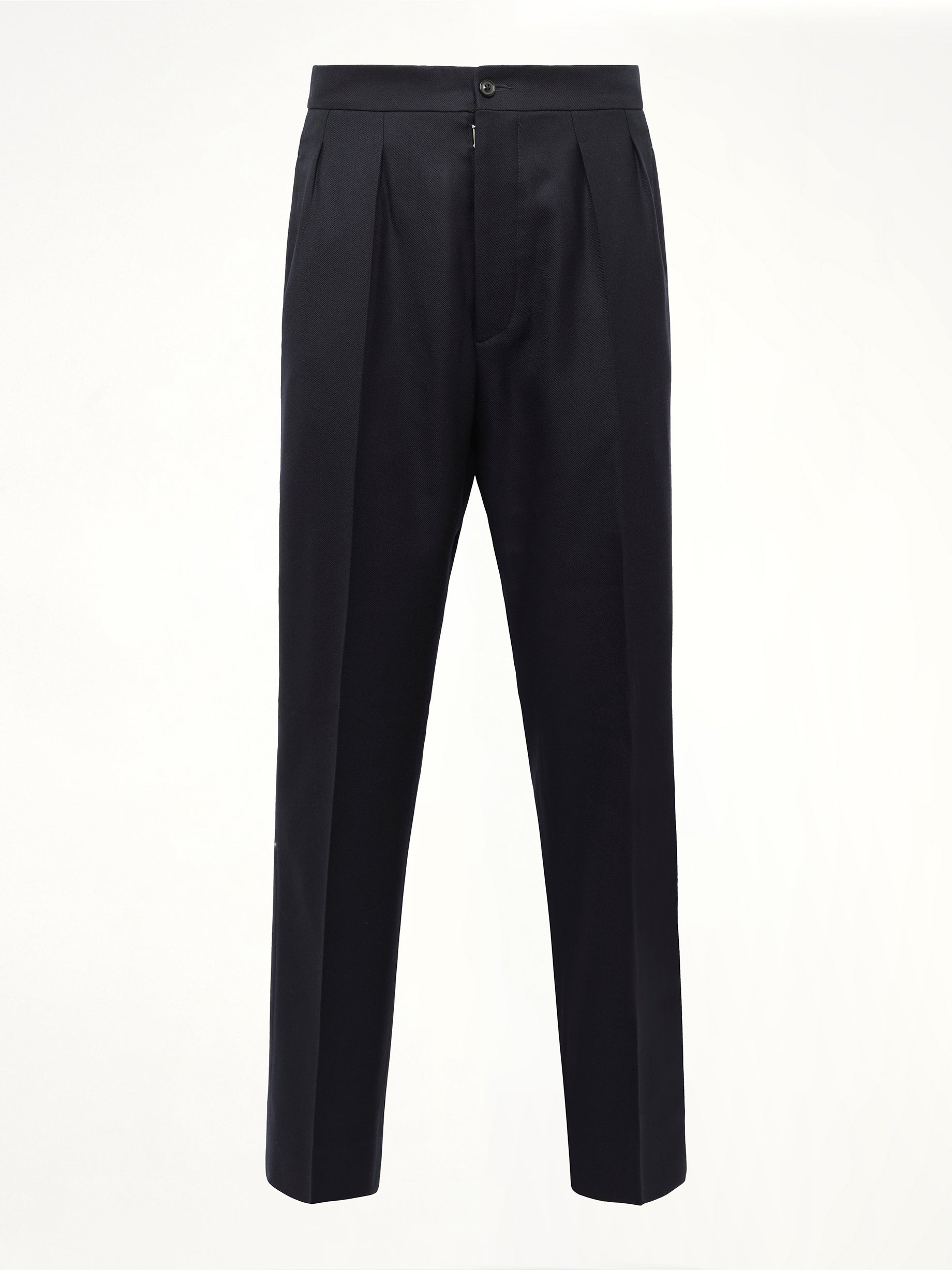 Wool Twill Pants in Blue - 2