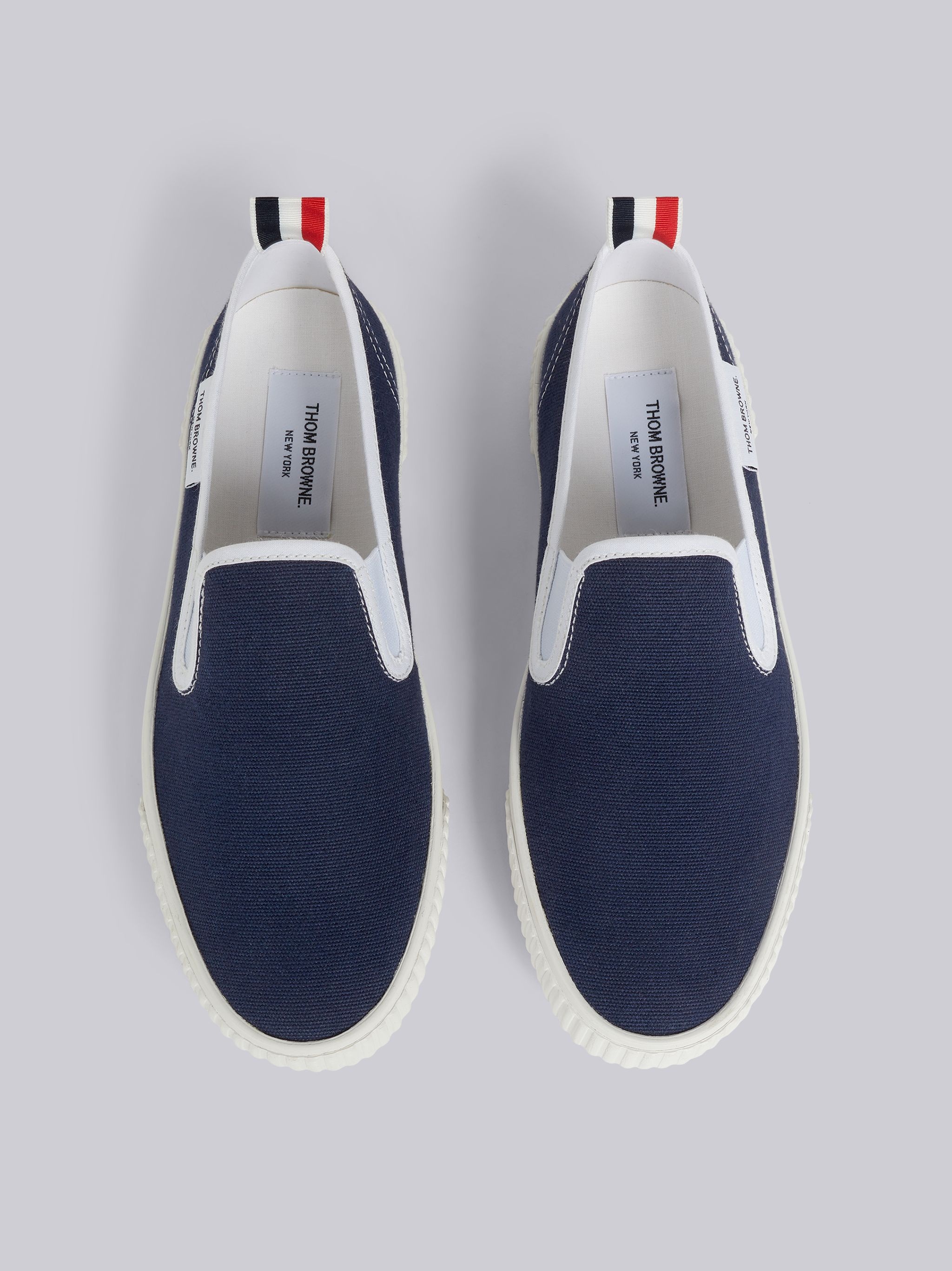 Navy Canvas Slip-On Heritage Trainer - 4