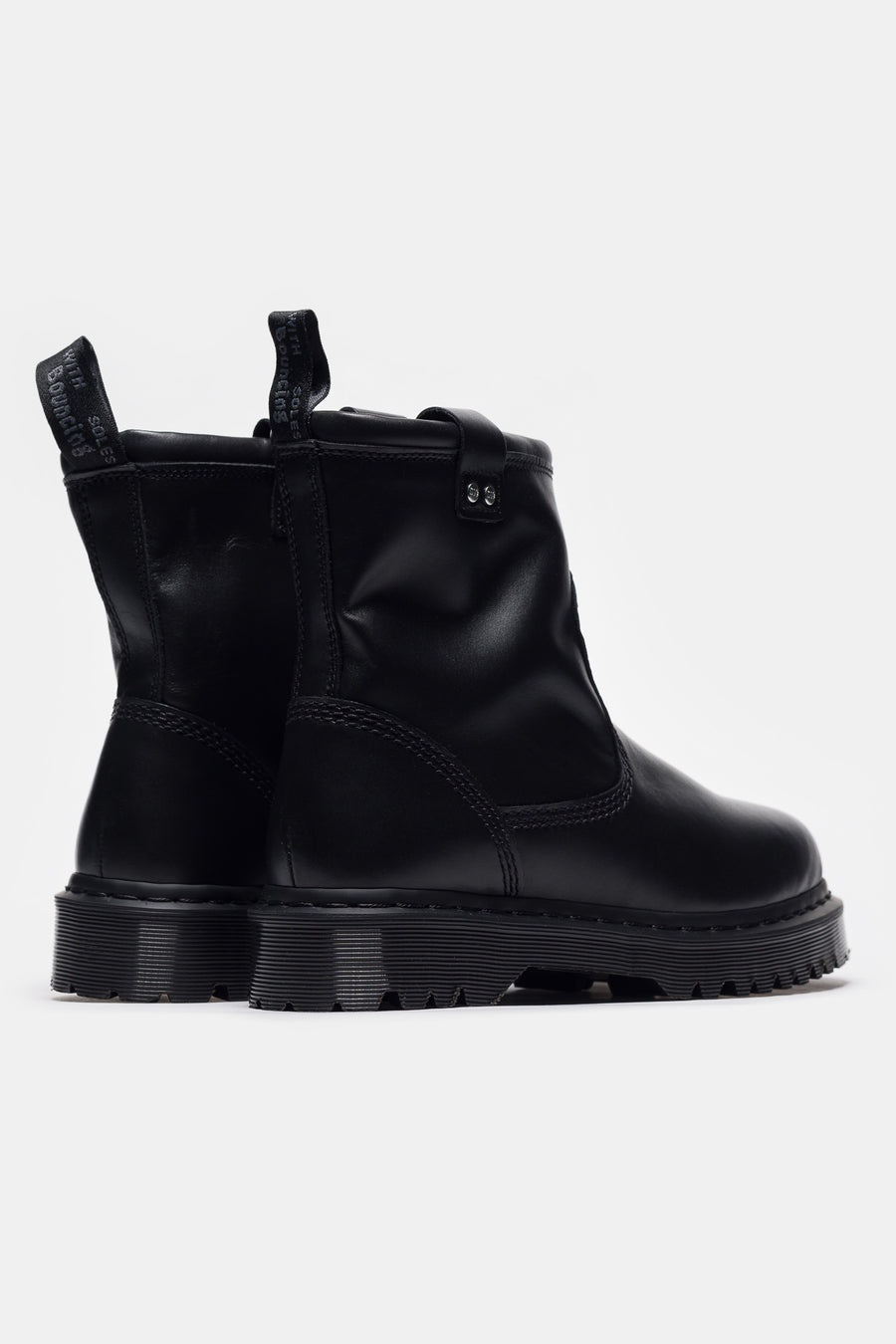 Anistone Lo Leather Biker Boot in  Black/Wanama - 3