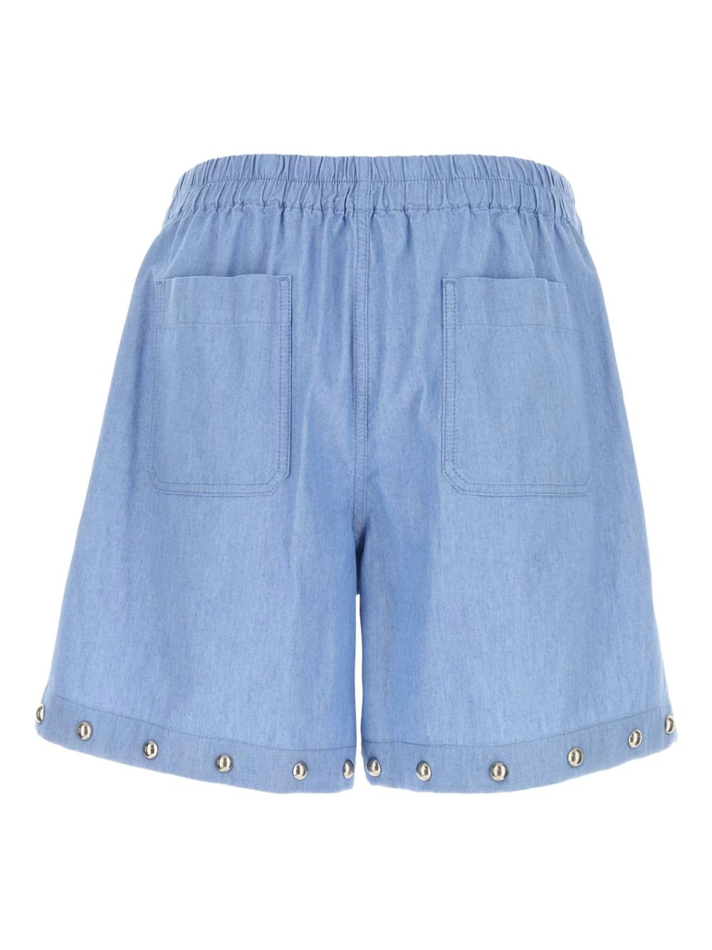 stud-embellished denim shorts - 2