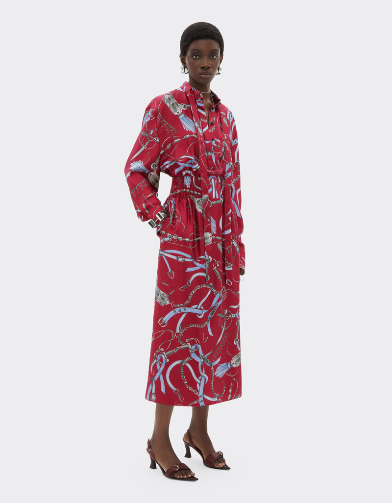 Ferrari Closet print silk dress 3