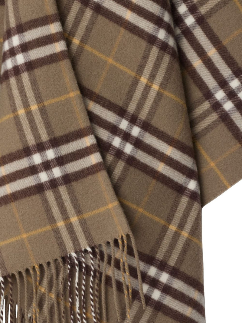 Burberry checked cape outlook
