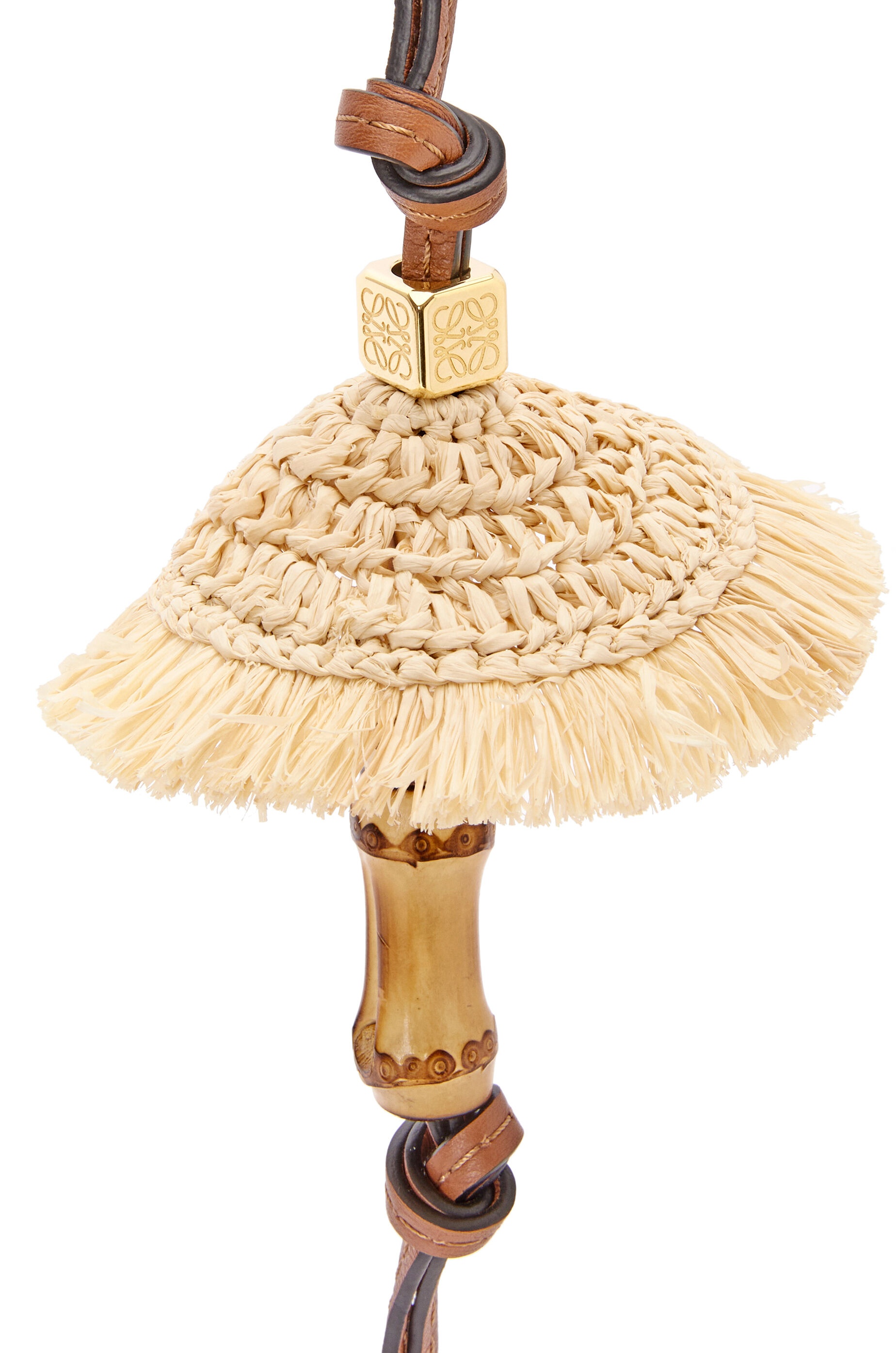 Umbrella charm in calfskin and brass - 2