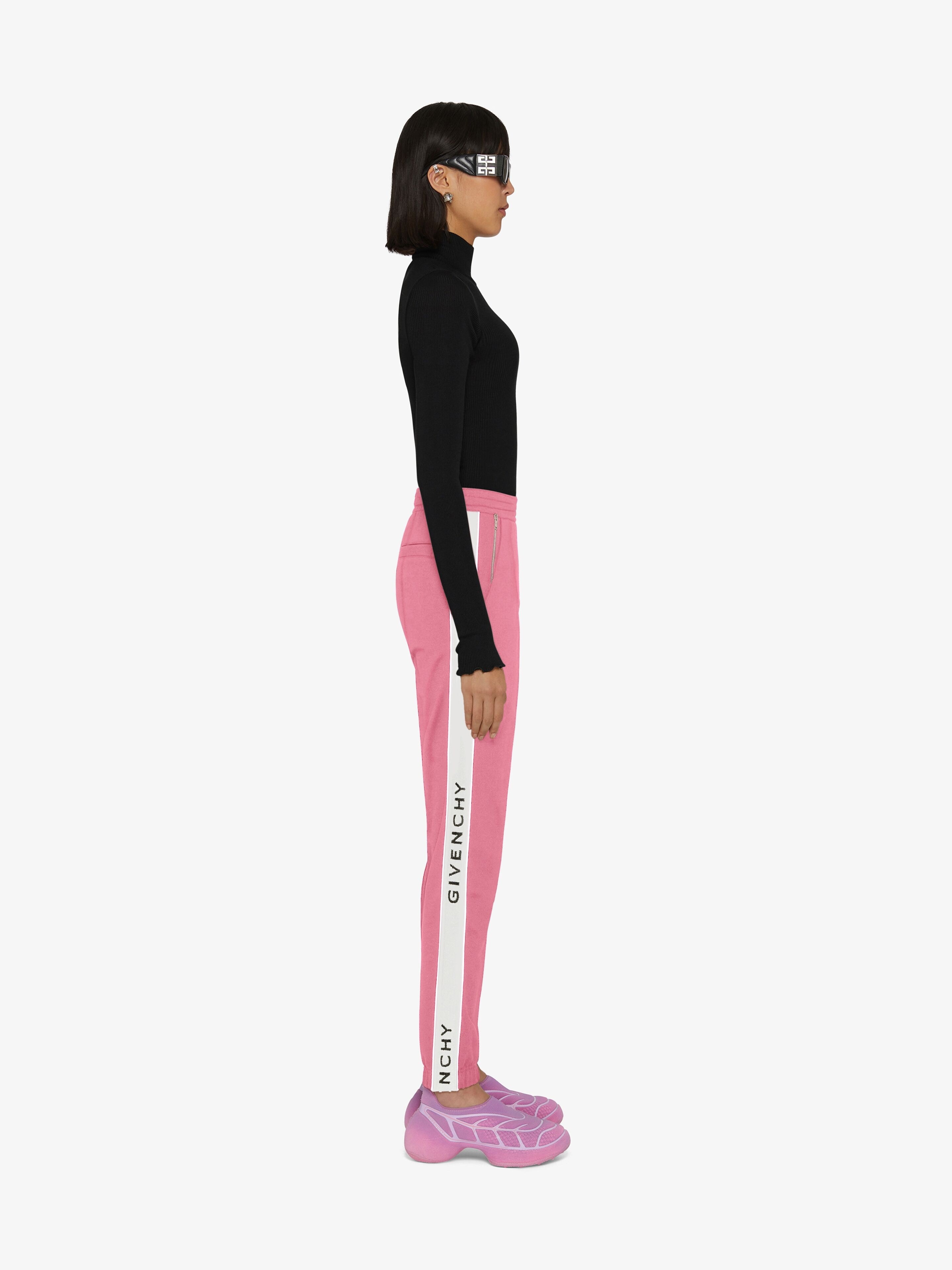 SLIM-FIT JOGGER PANTS IN JERSEY WITH GIVENCHY BANDS - 3