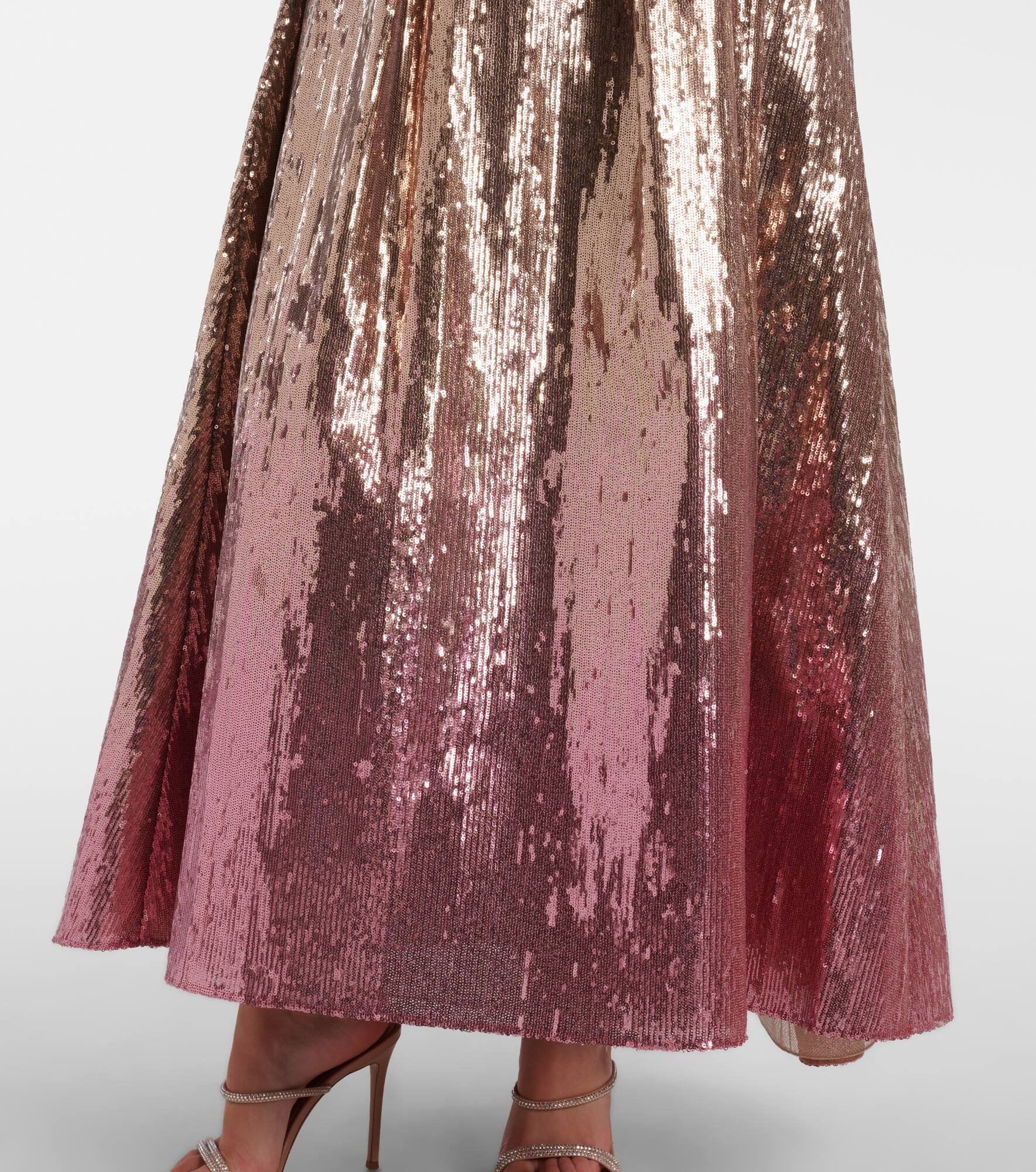 Ombré sequined strapless gown - 5