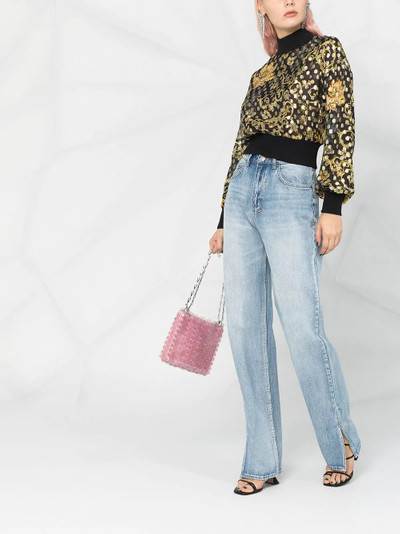 VERSACE JEANS COUTURE baroque polka dot print jumper outlook