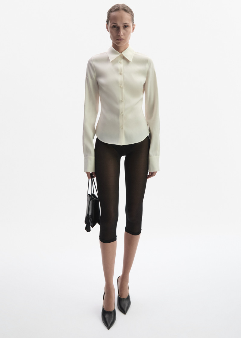 MAGDA BUTRYM Tailored wool and silk shirt in cream outlook