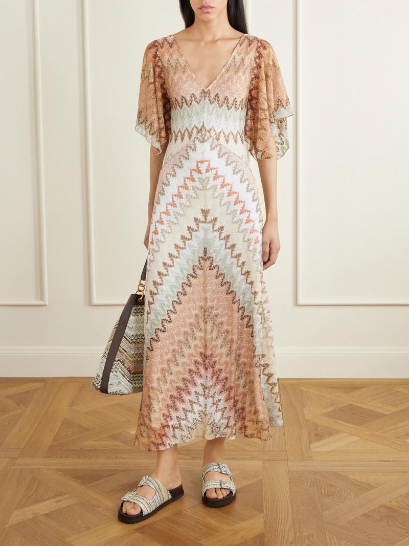 Missoni Sequined-embellished Striped Leather-trimmed Woven Shoulder Bag outlook