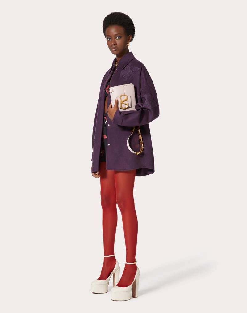 Valentino EMBROIDERED COMPACT DRAP OVERSHIRT outlook