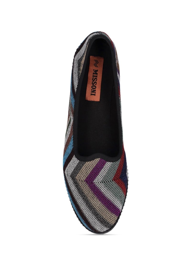 10mm Raschel lurex flat shoes - 6