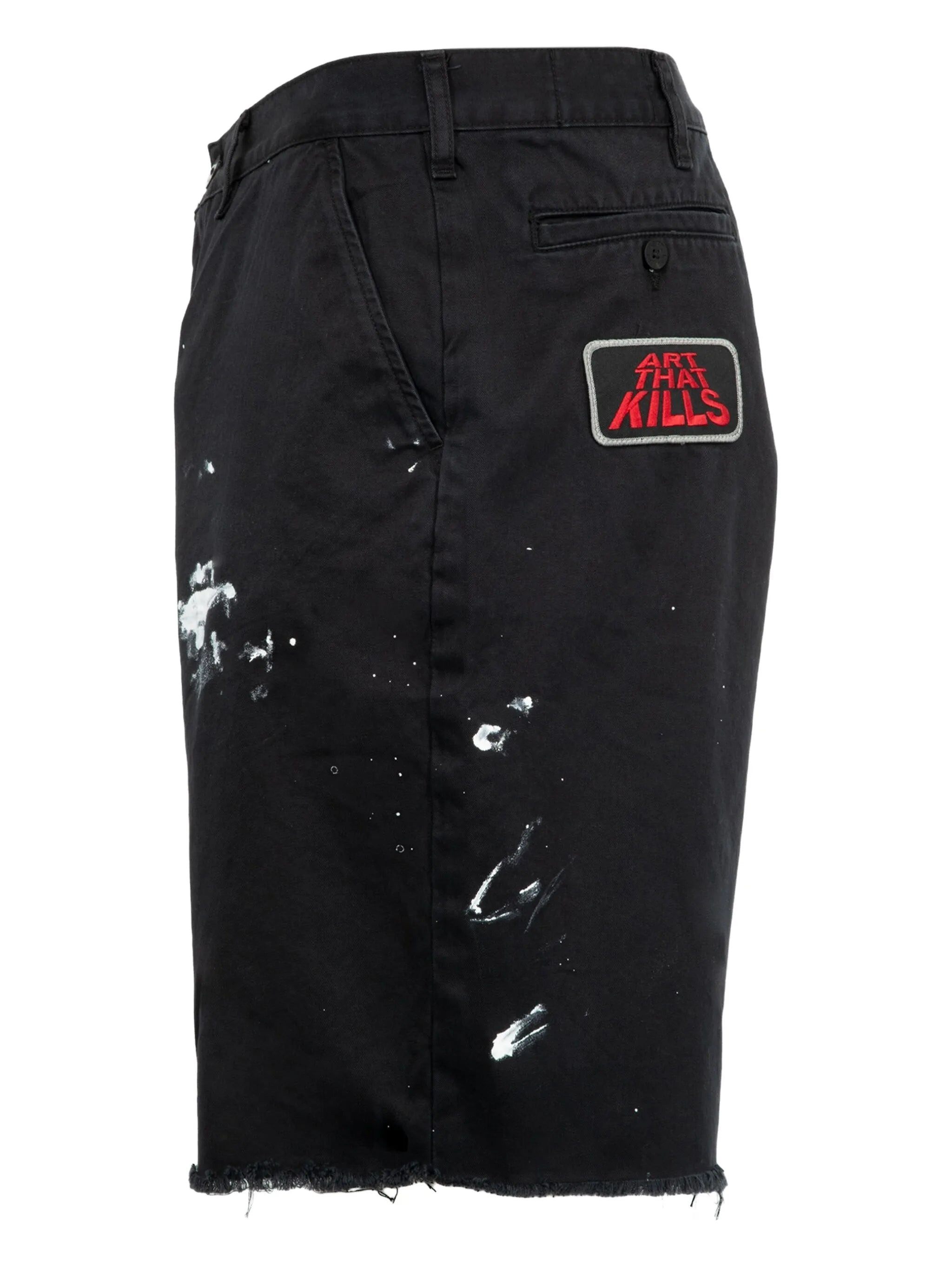 Gallery Dept. Paint-splatter Frayed Shorts - 3