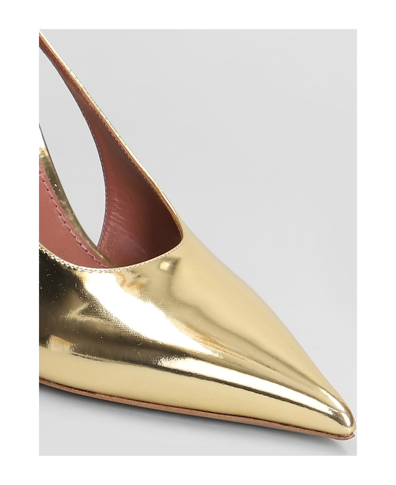 Jessica Slingback 95 Pumps In Gold Leather - 5