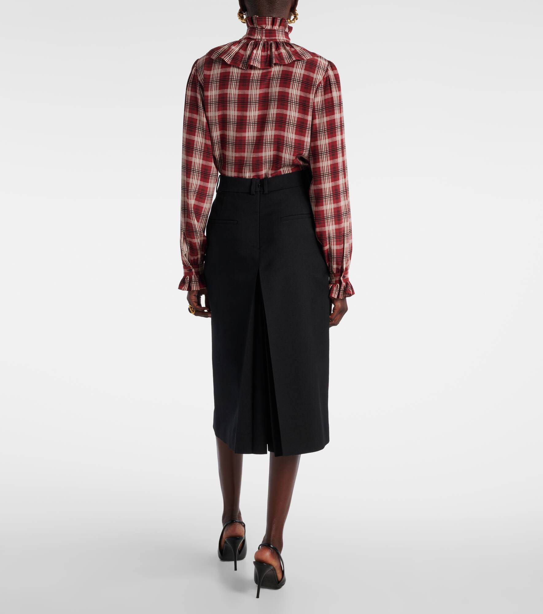 Mid-rise wool culottes - 3